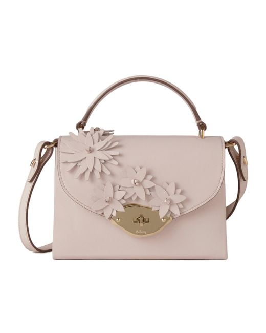 Mulberry Pink Small Lana Top Handle Shoulder Bag