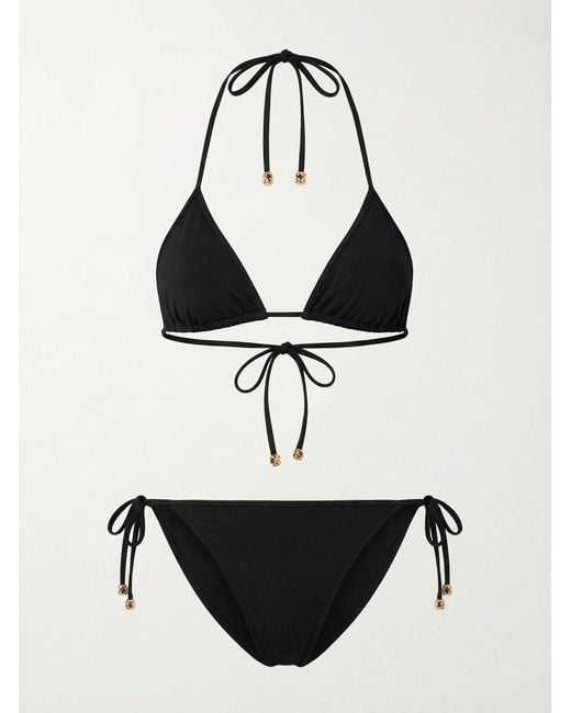 Gucci Black Sparkling Jersey Bikini