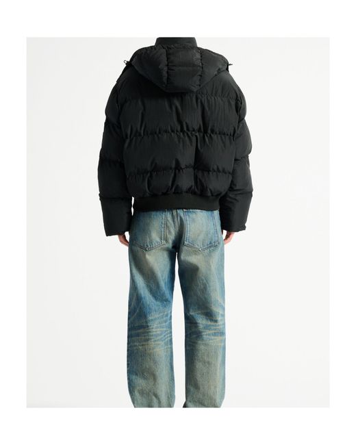 Balmain Black Detachable Hood Down Jacket for men