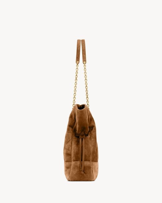 Saint Laurent Brown Jamie Shopping Suede Tote Bag