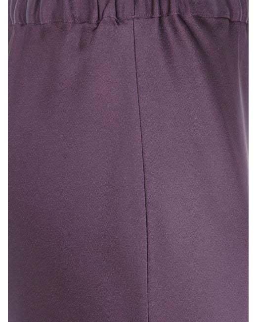 Antonelli Purple Orinoco Satin Midi Skirt