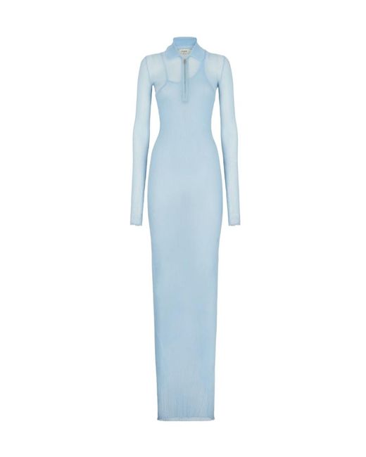 Fendi Blue Light- Silk Blend Dress