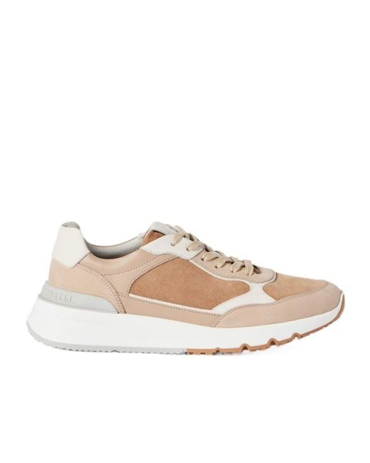 Brunello Cucinelli Natural Nubuck And Suede Runners for men