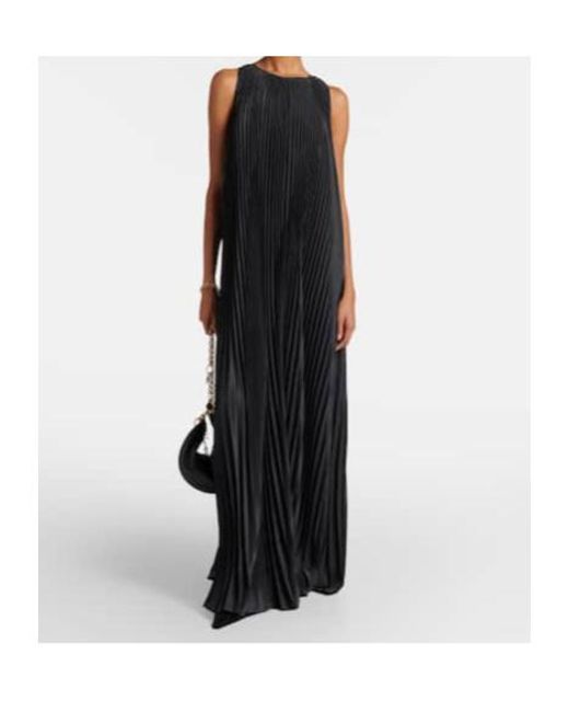 Joseph Black Chenes Pleated Halterneck Maxi Dress