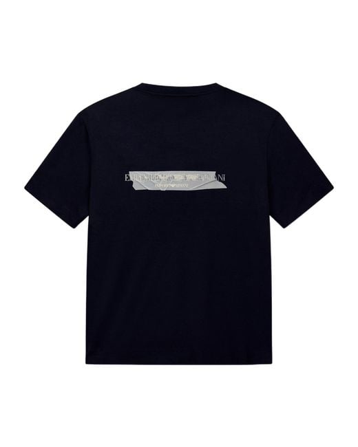 Emporio Armani Blue Jersey T-Shirt for men