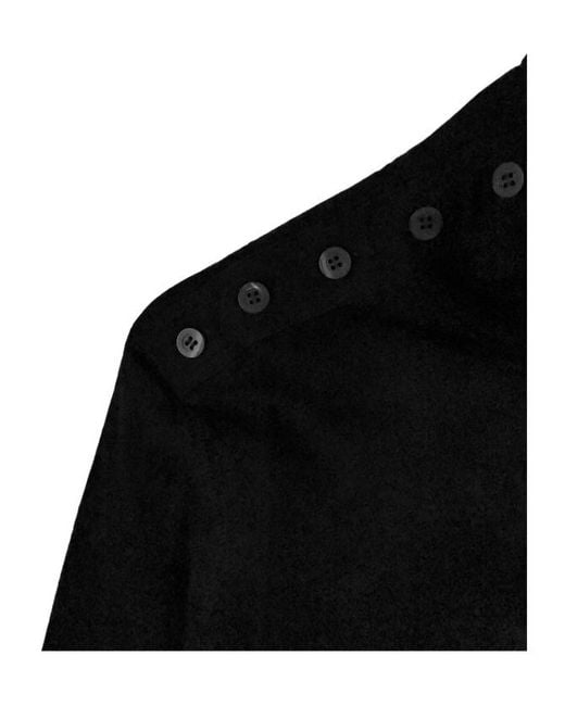 Dries Van Noten Black Long-Sleeve Knit Top for men