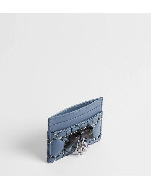 Dior Blue Iviera Lady Freesia Card Holder