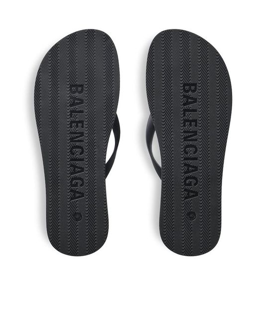 Balenciaga Multicolor Logo Printed Thong Sandals