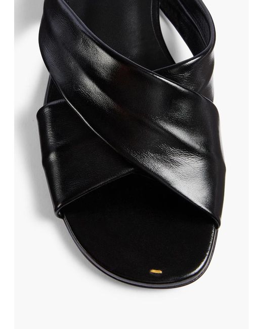 Khaite Black Liria Flat Sandals