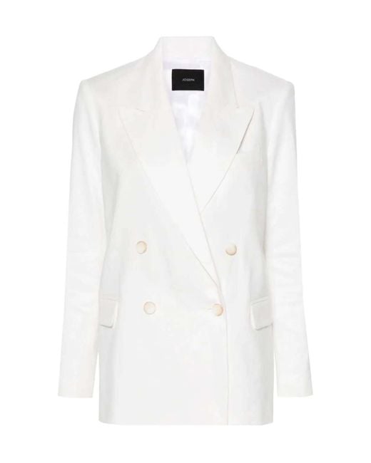 Joseph White Double-Breasted Blazer