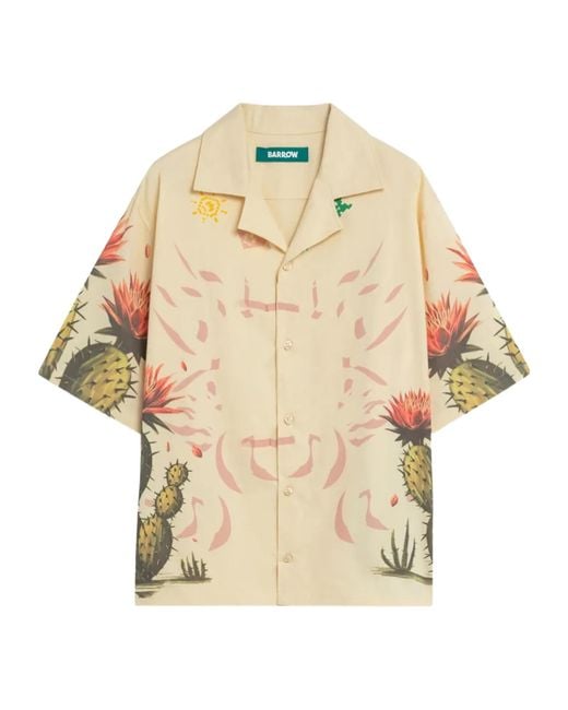 Barrow Natural Graphic Poplin Shirt for men