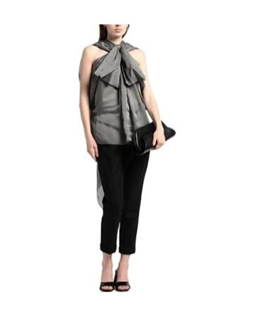 Saint Laurent Black Sleeveless Checkered Shirt