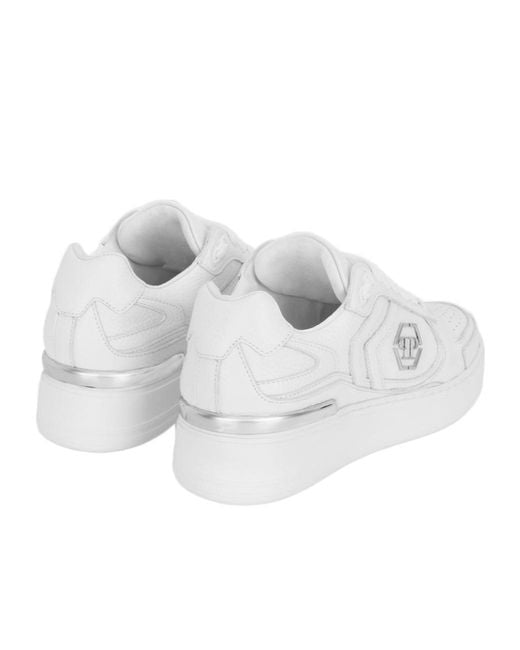 Philipp Plein White Pit Stop Low-Top Sneakers for men