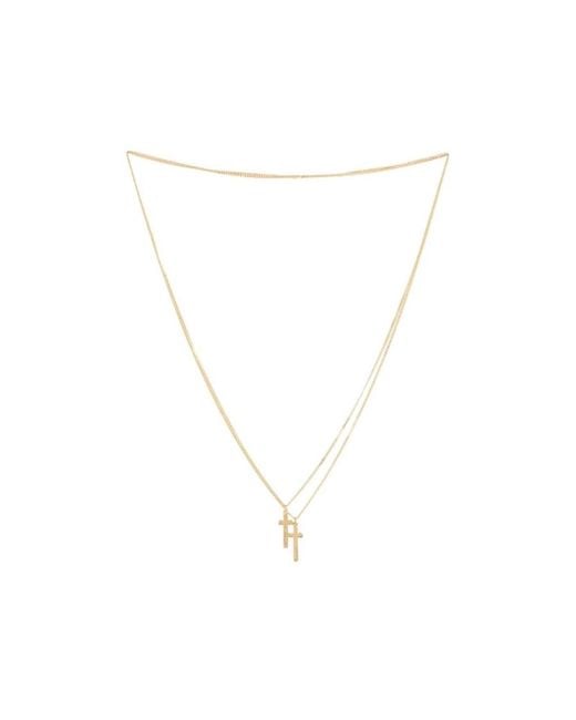 DSquared² White Cross-Pendant Necklace for men