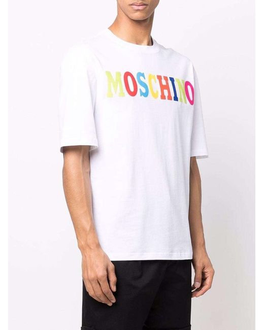 Moschino White Logo Short-Sleeved T-Shirt for men