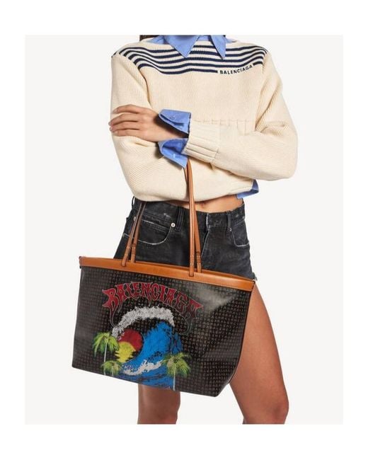 Balenciaga Multicolor Printed Medium Tote Bag