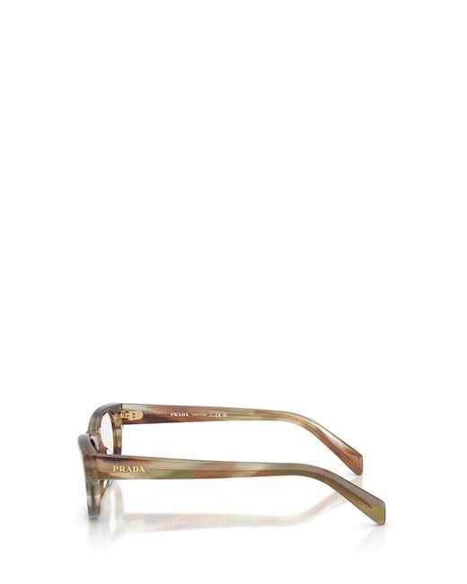 Prada White Eyewear Oval Frame Sunglasses