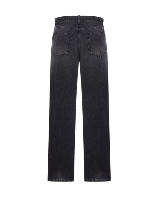 Haikure Blue Straight Five-Pocket Jeans for men