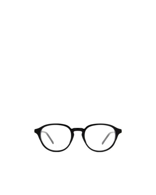 Gucci White Eyewear Round Frame Glasses for men