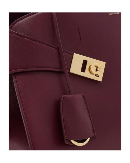 Ferragamo Purple Ferragamo Hug Small Tote Bag