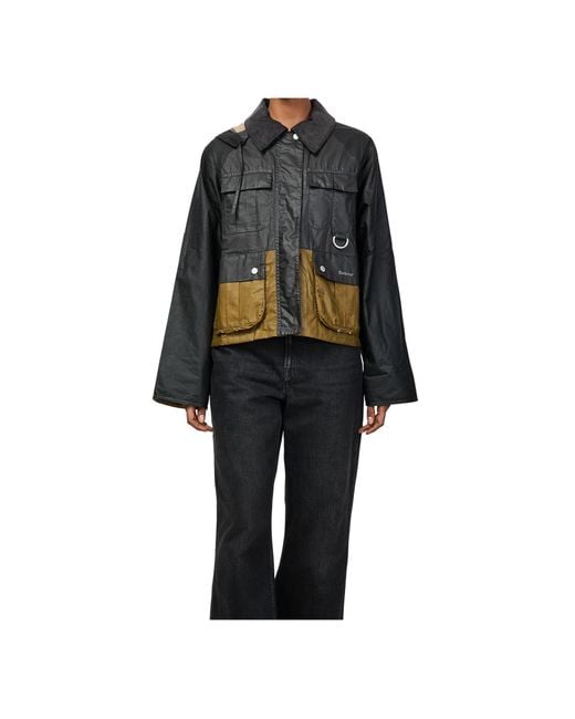 Barbour Black Liza Waxed Jacket