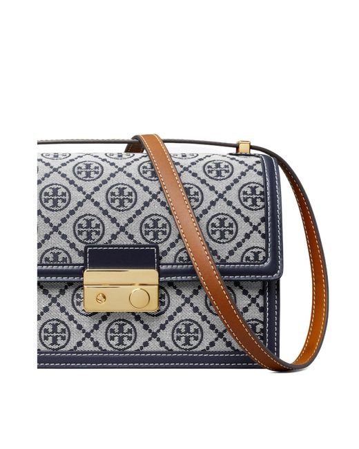 Tory Burch Blue T Monogram Shoulder Bag