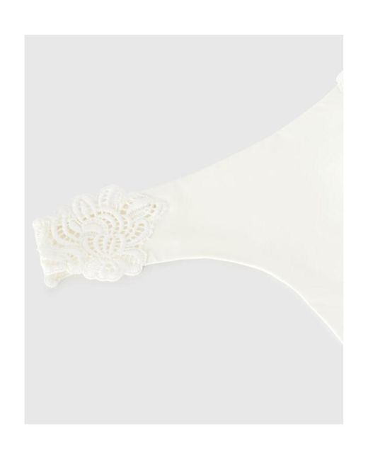 Ermanno Scervino White Fringed Lace Briefs