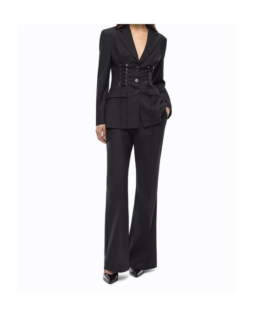 Pinko Black Bustier Slim-Fit Jacket