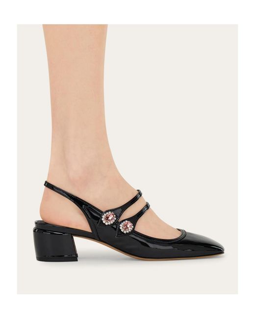 Ferragamo Black Mary Jane Slingback