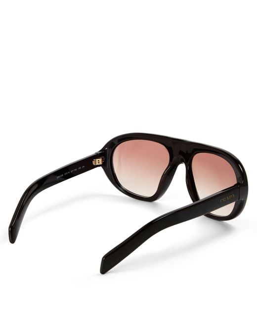 Prada Metallic 0Pr C05S Oversized Sunglasses