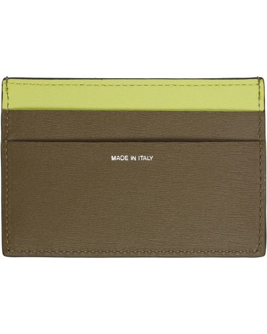 Paul Smith Gray Slim Leather Card Holder Wallet for men