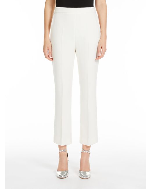 Max Mara White High Waist Regular Fit Pants