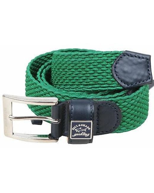 Paul & Shark Green Logo Belt