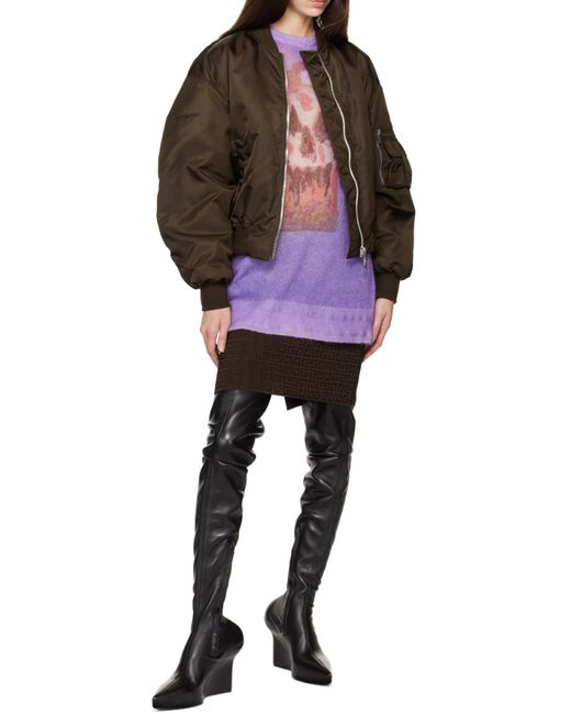 Givenchy Black Pointed Tote Thigh Boots