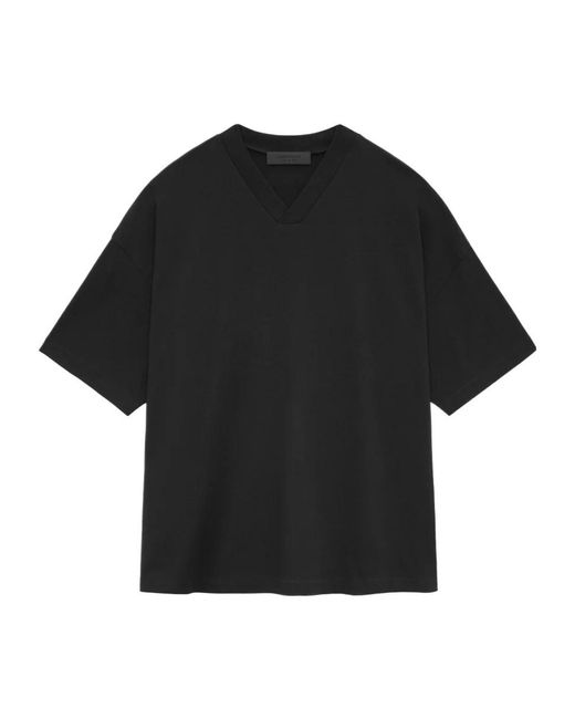 Fear Of God Black Logo-Print Cotton T-Shirt for men