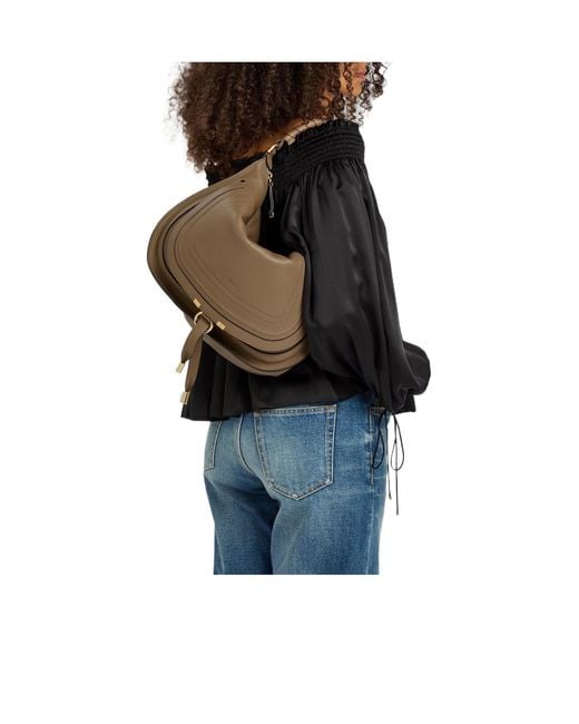 Chloé Brown Marcie Medium Leather Shoulder Bag