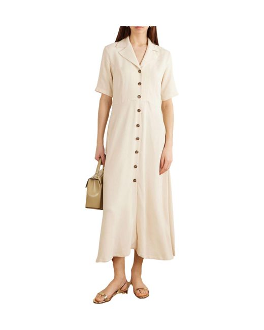 Giuliva Heritage White Woven Midi Dress