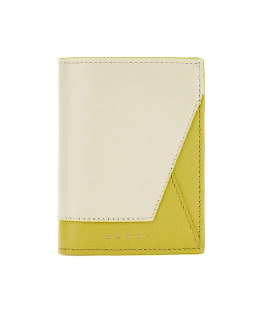 Marni Yellow Colour-Block Wallet