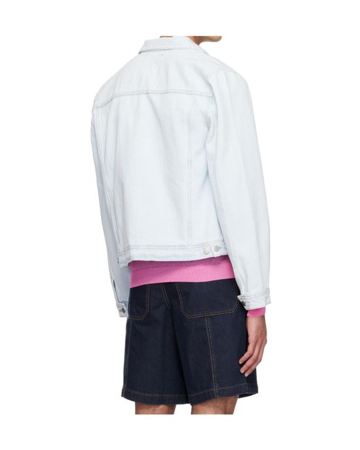 GIMAGUAS White Denim Casual Jacket for men