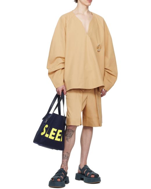 J.W. Anderson Natural Folded Shorts for men