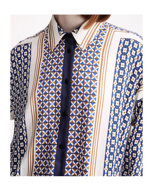 Marella Blue Printed Shirt