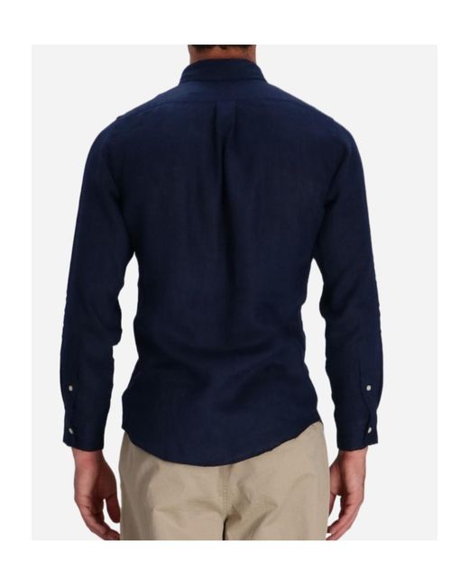 Polo Ralph Lauren Blue Polo Pony-Embroidered Shirt for men