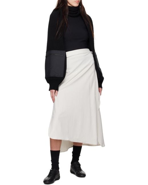 Y-3 Black Logo Printed Sleeved Scarf for men