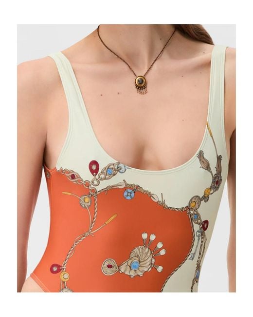 Versace White Printed One-Piece Swimsuit