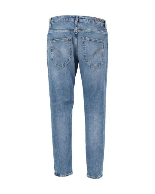 Dondup Blue Brighton Carrot-Fit Jeans for men