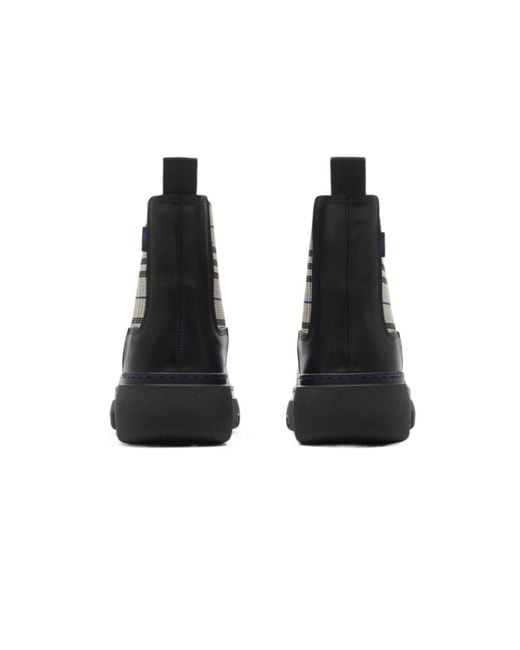 Burberry Black Burberr Creeper Chelsea Low Ankle Boots