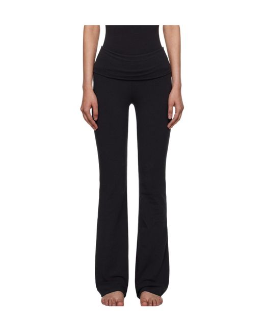 Skims Black Plain Jersey Casual Pants