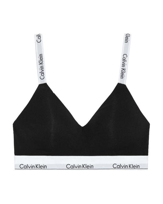 Calvin Klein Black Cotton Light-Lined Bra
