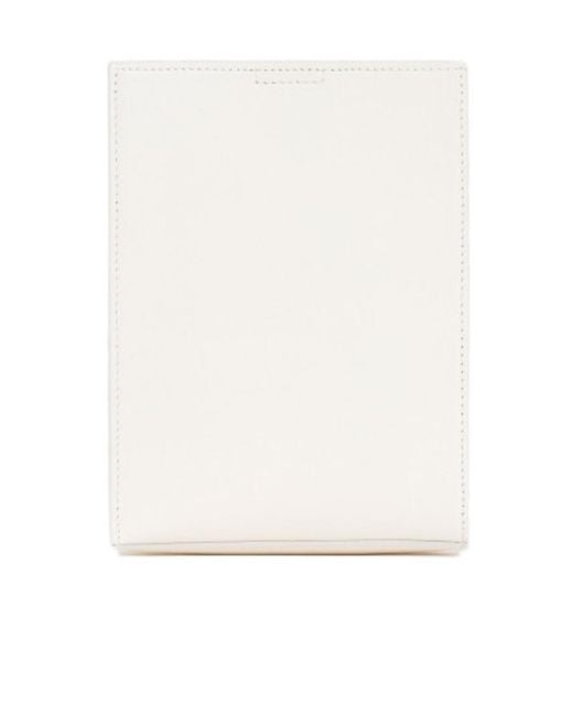 Jil Sander White Tangle Small Shoulder Bag