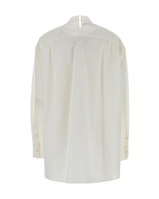 Carven White Oversized Long-Sleeved Shirt